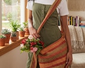 Crochet Tote Bag Pattern PDF | Striped Market Bag | Easy Beginner Crossbody Boho Summer Purse