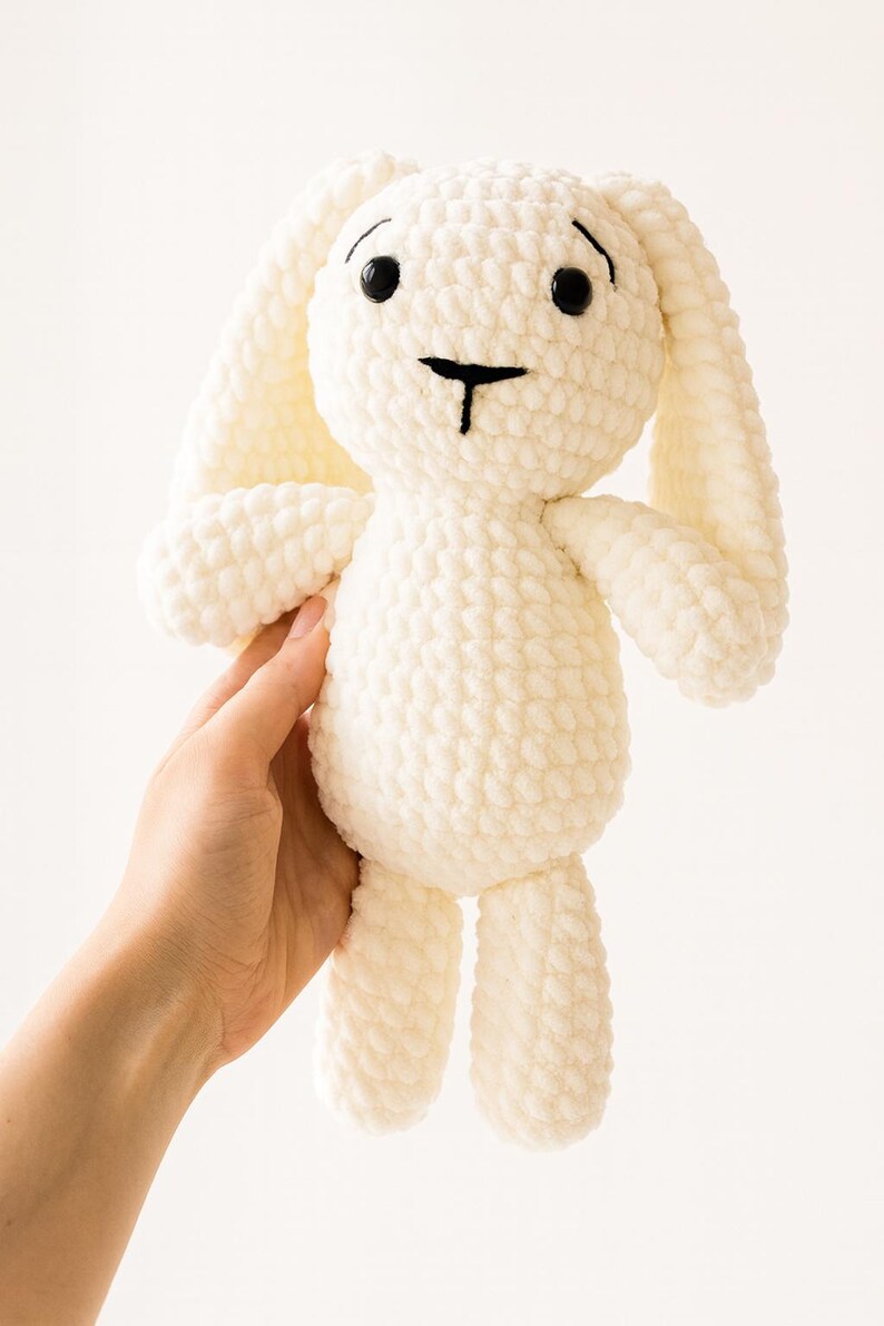 Soft Amigurumi Rabbit Crochet PDF, Plush Toy Tutorial, Long Ear Animal ...