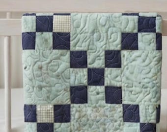 Baby Quilt Pattern PDF Patchwork Nursery Crib Blanket Beginner Easy Instant Download