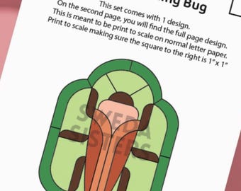 Lightning Bug/Firefly - Stained Glass Pattern (Digital Download, Hobby License)