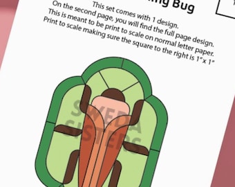 Lightning Bug/Firefly - Stained Glass Pattern (Digital Download, Commercial License)