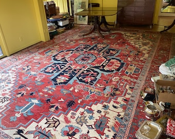 Tappeto persiano antico Serapi 18' 6" x 12'