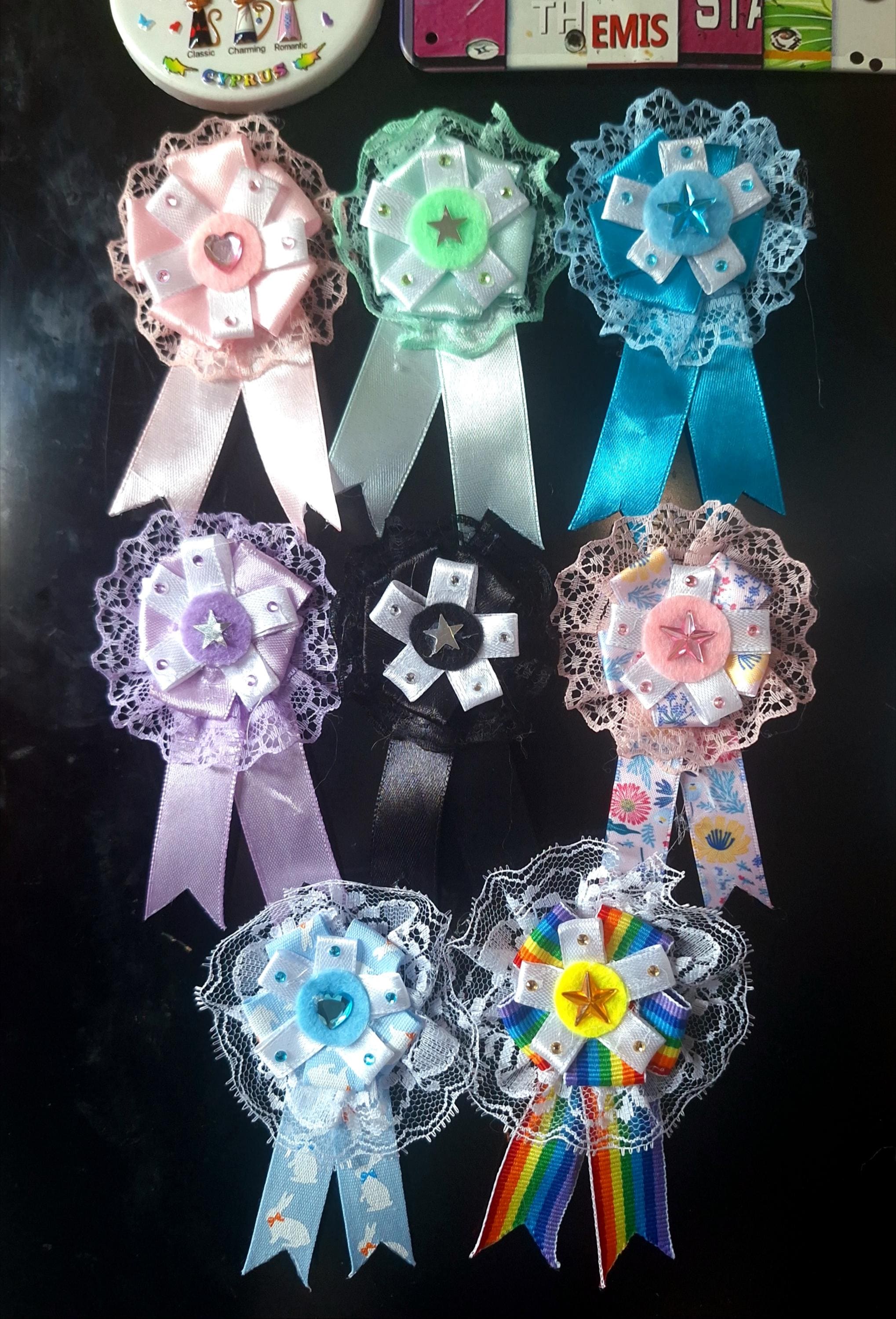 Handmade Rosette Ribbon Magnet - Whimsical and Fun - Etsy