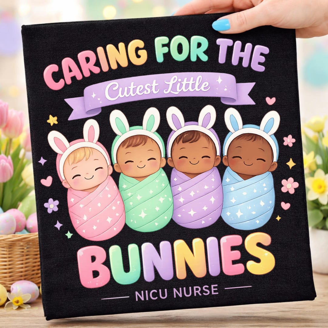 Caring for the Cutest Little Bunnies Easter Day PNG, Labor Delivery ...