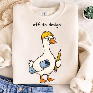 Funny Architect Goose Png, Off to design Png, Architecture Goose, Cute Designer Png, Architect Mothers Day Gift. (Digital Download)
