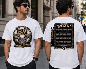World Cup 2026 Shirt, 48 Nations One Dream Tee, Soccer Fan Shirt, Football Nations T Shirt, World Football Graphic Tee, Soccer Lover Gift
