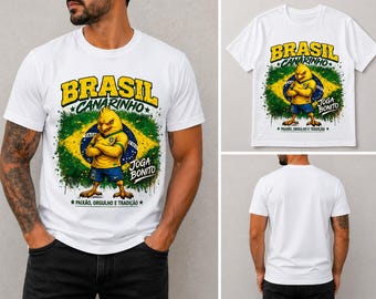 Brazil Canarinho T-Shirt, Brazil Soccer Shirt, Joga Bonito Tee, Brazilian Fan Shirt, World Cup 2026 Shirt, Brazil Football Tee