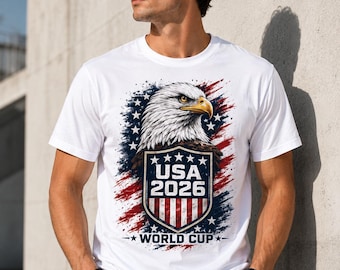 USA Soccer Fan Shirt 2026, Eagle Graphic Tee, Patriotic USA T Shirt, American Football Fan Tee, USA Sports Shirt, Gift For Soccer Fans