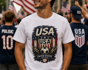 USA Soccer World Cup 2026 T-Shirt, American Football Fan Shirt, United States Soccer Tee, USA Supporter Gift, FIFA Tournament Shirt