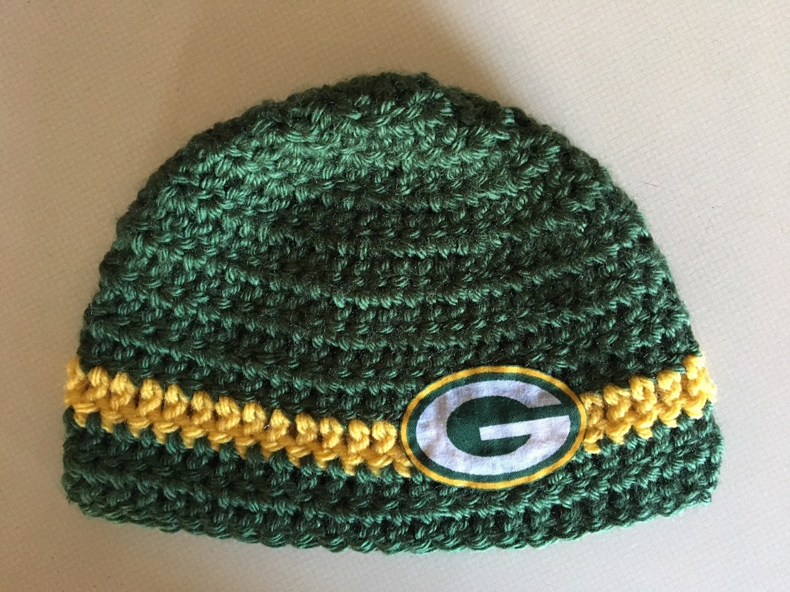 Crocheted Green Bay Packers Hat Etsy