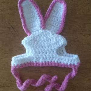 Crocheted Easter Bunny Cat Hat - Bunny Dog Hat - Pet Easter Accessory - Pet Photo Prop - Dog Easter Hat - Easter Bunny Cat Hat - Pet Hat