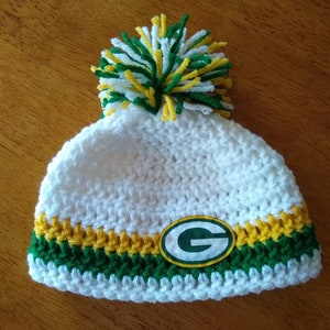 Crocheted Green Bay Packers Hat and Diaper Cover Set - Etsy