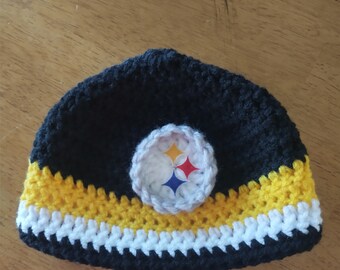 Handmade Crocheted Football Sports Baby Hat Photo Prop - Sports Hat - Football Hat