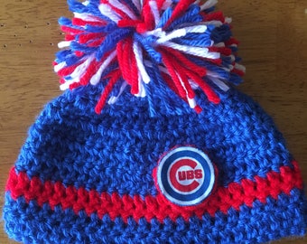Handmade Crocheted Baseball Baby Hat - Baseball Photo Prop - Sports Hat - Baseball