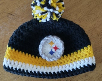 Crocheted Replica Football Sports Baby Hat Photo Prop - Sports Hat - Football Hat - Baby Winter Hat