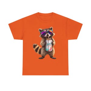 Raccoon Drinking Alani Energy Drink T-Shirt, Quirky Animal Graphic Tee image 9