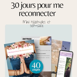 Ebook bien-être PDF – 30 jours pour me reconnecter – Guide développement personnel – Self-care journal – Programme quotidien