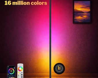 Dynamic RGB LED Floor Lamp – 16 Million Colors, 68 Scene Modes, Music Sync, Remote Control – Perfect for Home, Party, and Mood Lighting