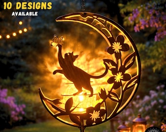 Solar Wind Chime Lights - Waterproof Solar Powered Metal Hanging Lights with Crackle Ball Lamp for Garden, Yard, Patio & Outdoor Decoration