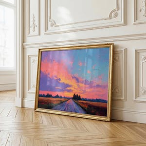 Vintage Sunset Oil Painting Samsung Frame TV Art 4K (3840x2160) • Antique Landscape Digital Download • Classic Wall Art for Samsung Frame TV