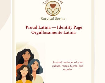 Trotse Latina-identiteitspagina • Tweetalige empowermentkunst (digitale download)