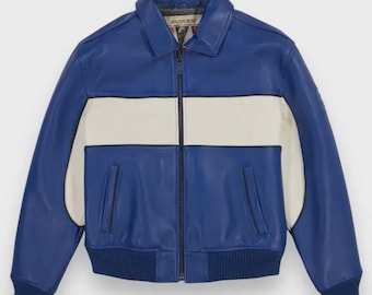 Avirex Inspired Super Spider Racing Leather Jacket