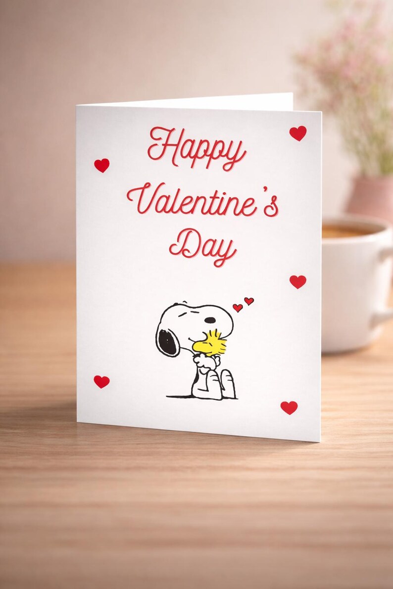Snoopy Valentine's Day Card - Digital Download - Etsy