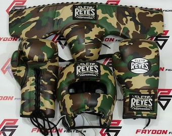 Conjuntos de boxeo y sparring de camuflaje Cleto Reyes, diseño profesional nuevo, casco protector de ingle hecho a medida
