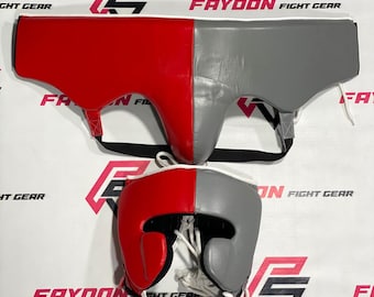 Handmade Boxing Head & Groin Guard Set | Full Protection