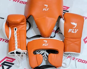Fly Boxing Sparring Set | Customized Gloves & Groin Guard Headgear Protection