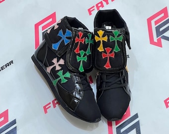Custom Made Gervonta Chrome Heart Boxing Shoes – Lightweight Professional Fighting & Competition Footwear for Boxers