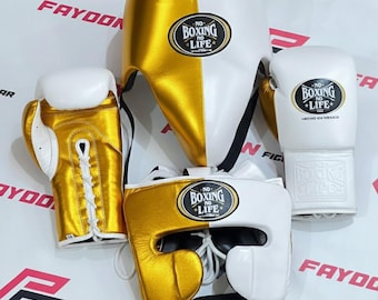 Todos los colores disponibles. No apto para boxeo ni vida. Set de sparring: casco, protector de ingle, guantes, gimnasio y entrenamiento.