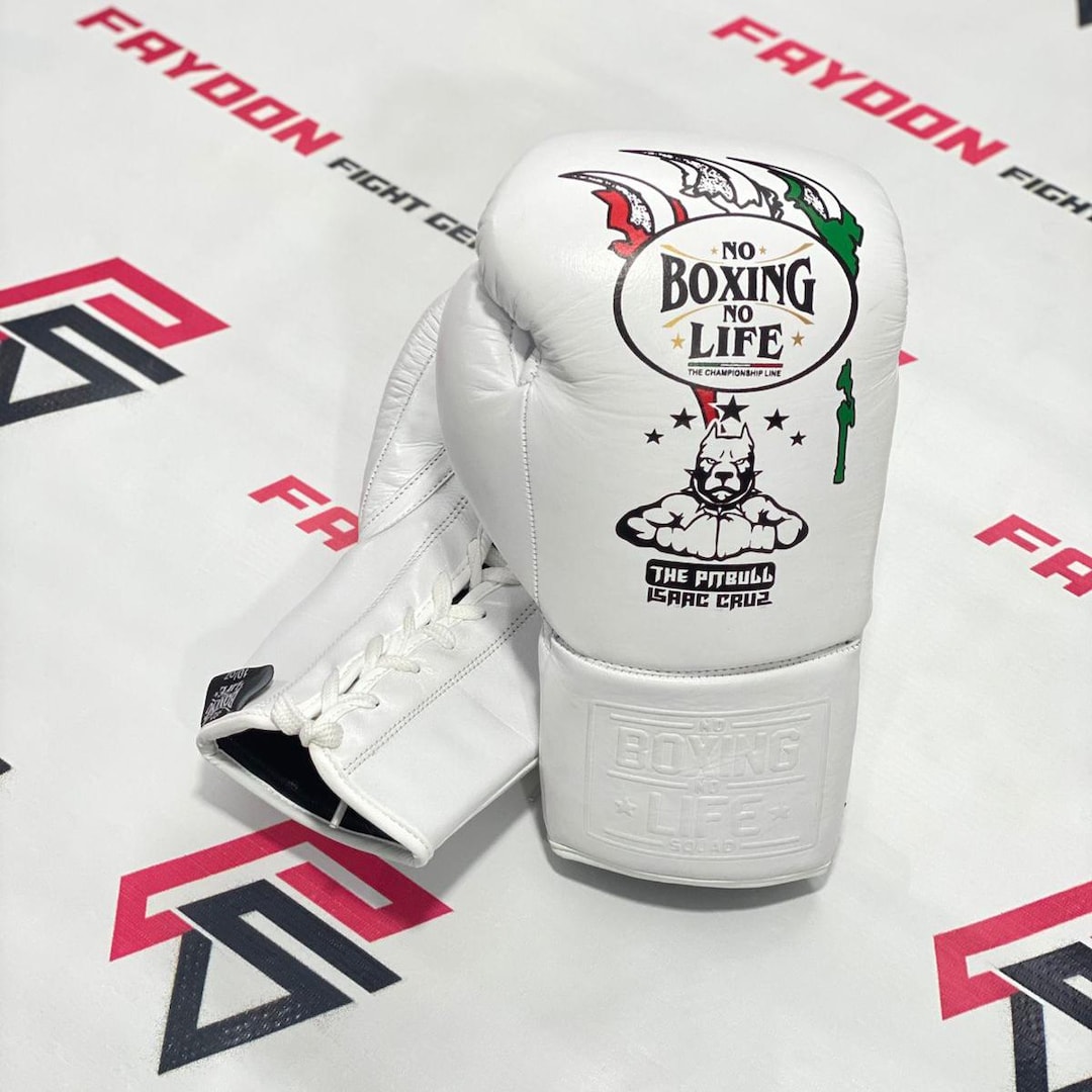 Handmade Pitbull White Lace up Boxing Gloves, Sparring - Etsy