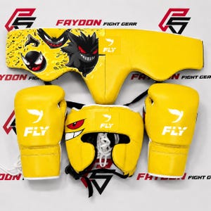 Top Trending Customized Fly Printed Leather Boxing Set For Gym Workout Training Gift For Men