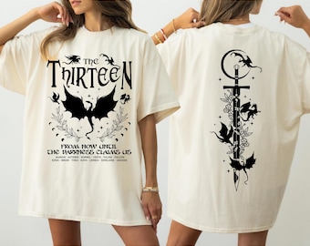 Comfort Colors The Thirteen Dragon Oath Shirt, For Those Who Walk With Darkness, Minimal Gothic Fantasy  Shirt, Quiet Bookish Soul Gift