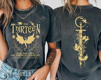 Comfort Colors The Thirteen Dragon Sword Shirt, Dark Romantasy Reader Tee, Gothic Fantasy Bookish Shirt, Booktok Reader Gift