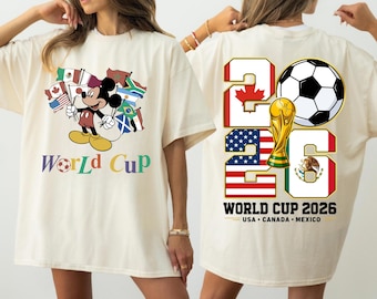 Disney Style World Cup 2026 Shirt, Cute Mickey Soccer T-Shirt, USA Canada Mexico Football Shirt, 2026 World Cup Gift Tee