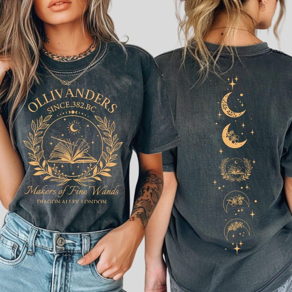 Comfort Colors® Wand Shop Shirt, Wizard Book Lover Gift, Magic Wands, Bookish Tee, Witchcraft School, Wizart Trip