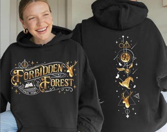 Forbidden Forest National Park Hoodie, Wizard Book Lover Sweatshirt, Fantasy Bookish Gift