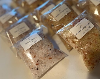 Sal de baño de lavanda para descansar y restaurar