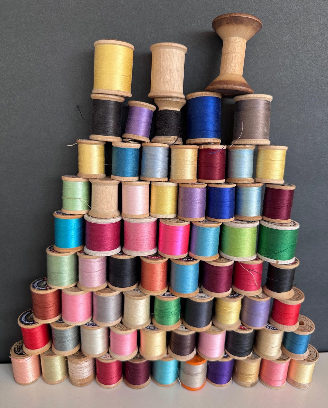 Wooden Spool Thread Lot of 10 Spools - Etsy