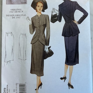 Vogue Skirt & Jacket sewing pattern V1019, factory folded/unused, 2007, sizes 14-22, Vintage Model