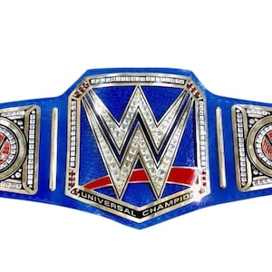 Universal Championship Replica Title Belt Blue Brass 2MM Brass Adult Size