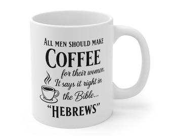 Taza de café Hebreos: chiste con versículos bíblicos, regalo para amantes del café