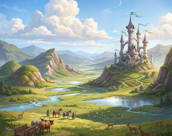 Personalized Fantasy Landscape Art | Custom Background Commission for DnD, Zelda, BG3, Genshin, FFXIV | Epic Scenic Environments