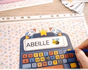 Easter Reading Workshop – Mini Alphabet Computer – Letter Recognition – Words in Capital/Block Print – Printable PDF Activity for Preschoolers