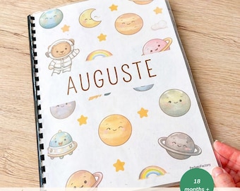 Personalized Busy Book PDF for Toddlers – Montessori Learning Binder Printable – Preschool Activities (Colors, Shapes, Emotions, Name)