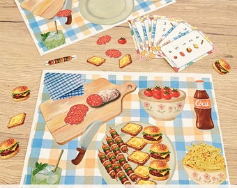 Counting game from 1 to 10, math activity for preschoolers, counting objects educational game for children, printable PDF learning activity