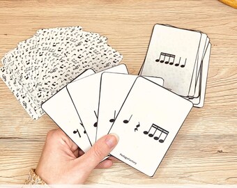 Rhythmic Battle - Rhythmic Card Game - 64 Cards - Beginner Musical Battle - Learn Rhythm While Having Fun - Music Teacher