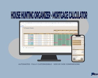 Google Sheets Home Search Tracker | House Hunting Organizer & Mortgage Calculator